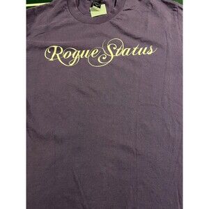Rogue Status DTA Posse Script T-Shirt LARGE Purple Rob Dyrdek Skater Los Angeles